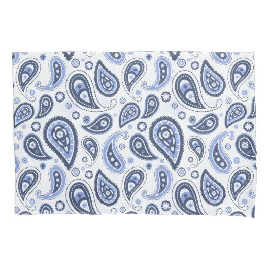 Blue Paisley Pattern Kissenbezug (Vorderseite)