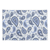 Blue Paisley Pattern Kissenbezug (Rückseite-Rechts)