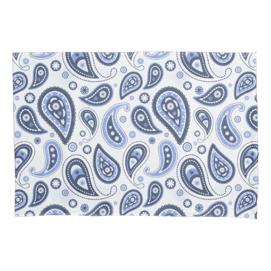 Blue Paisley Pattern Kissenbezug (Vorderseite-Links)