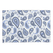 Blue Paisley Pattern Kissenbezug (Vorderseite-Rechts)