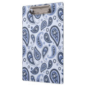 Blue Paisley Pattern Klemmbrett (Links)
