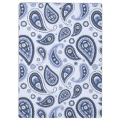 Blue Paisley Pattern Klemmbrett (Rückseite)
