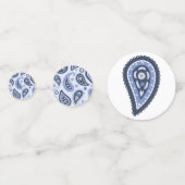 Blue Paisley Pattern Konfetti (Vorderseiten)