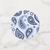 Blue Paisley Pattern Konfetti (Klein Vorderseite)