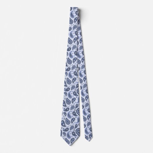 Blue Paisley Pattern Krawatte (Vorderseite)