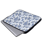Blue Paisley Pattern Laptopschutzhülle (Vorne Knopf)