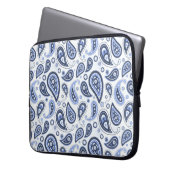 Blue Paisley Pattern Laptopschutzhülle (Vorderseite Links)