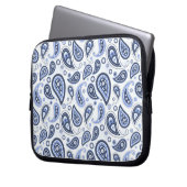 Blue Paisley Pattern Laptopschutzhülle (Vorderseite Links)