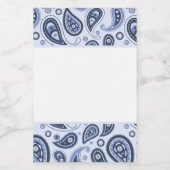 Blue Paisley Pattern Lebensmitteletikett (Einzelnes Label)