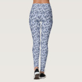 Blue Paisley Pattern Leggings (Rückseite)