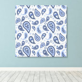 Blue Paisley Pattern Leinwanddruck (Insitu (Holzboden))