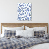 Blue Paisley Pattern Leinwanddruck (Insitu (Schlafzimmer))