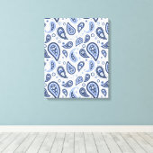 Blue Paisley Pattern Leinwanddruck (Insitu (Holzboden))