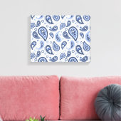 Blue Paisley Pattern Leinwanddruck (Insitu (Wohnzimmer))
