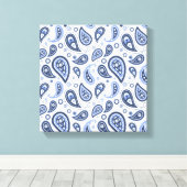 Blue Paisley Pattern Leinwanddruck (Insitu (Holzboden))