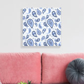 Blue Paisley Pattern Leinwanddruck (Insitu (Wohnzimmer))
