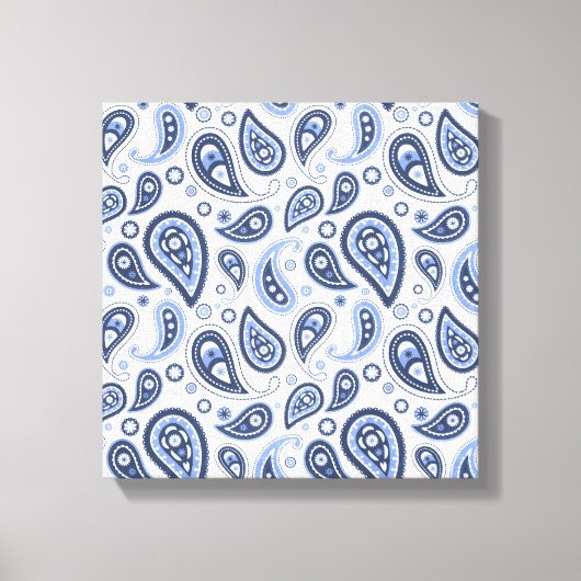 Blue Paisley Pattern Leinwanddruck (Vorderseite)