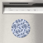 Blue Paisley Pattern Magnet (In Situ (Geschirrspüler))