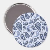 Blue Paisley Pattern Magnet (Vorderseite/Rückseite)