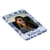 Blue Paisley Pattern Magnet (Rechte Seite)