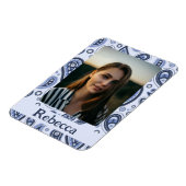 Blue Paisley Pattern Magnet (Linke Seite)