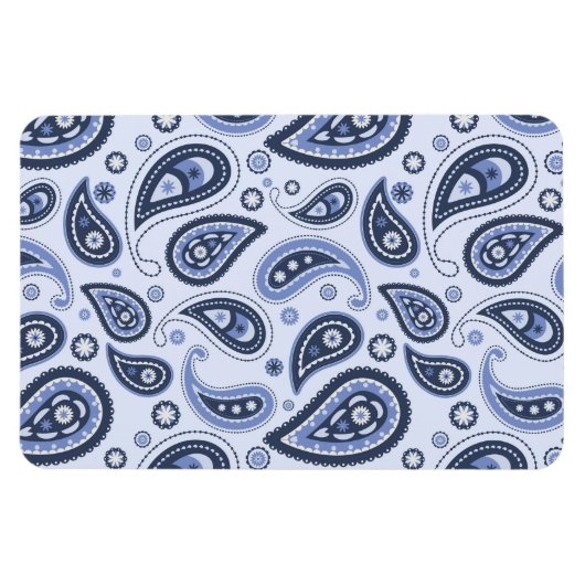 Blue Paisley Pattern Magnet (Horizontal)
