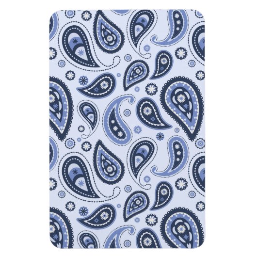 Blue Paisley Pattern Magnet (Vertikal)