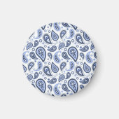 Blue Paisley Pattern Magnet (Vorne)