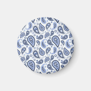 Blue Paisley Pattern Magnet