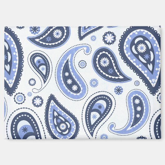 Blue Paisley Pattern Magnet (Vorderseite)