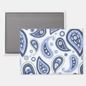 Blue Paisley Pattern Magnet (Vorderseite/Rückseite)