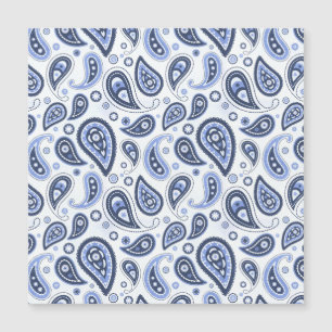 Blue Paisley Pattern Magnetkarte