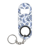 Blue Paisley Pattern Mini Flaschenöffner (Vorderseite)