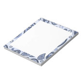 Blue Paisley Pattern Notizblock (Rotiert)