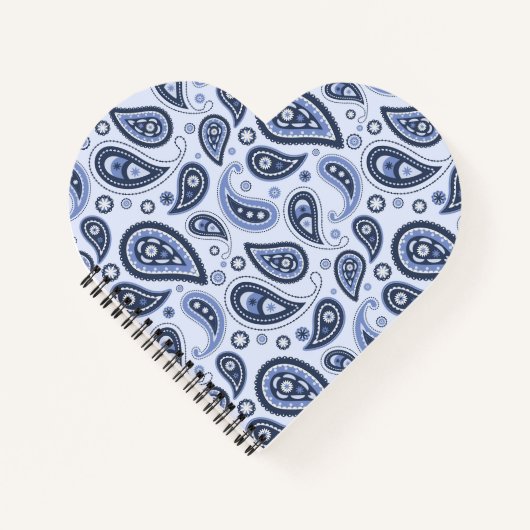 Blue Paisley Pattern Notizblock (Vorderseite)