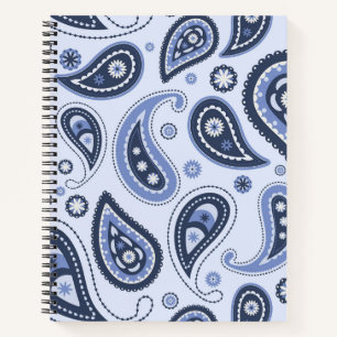 Blue Paisley Pattern Notizblock
