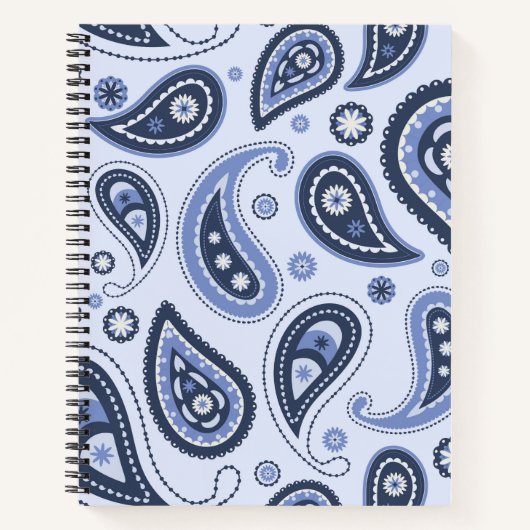 Blue Paisley Pattern Notizblock (Vorderseite)