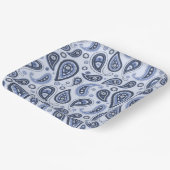 Blue Paisley Pattern Pappteller (Gewinkelt)