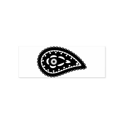 Blue Paisley Pattern Permastempel (Design)