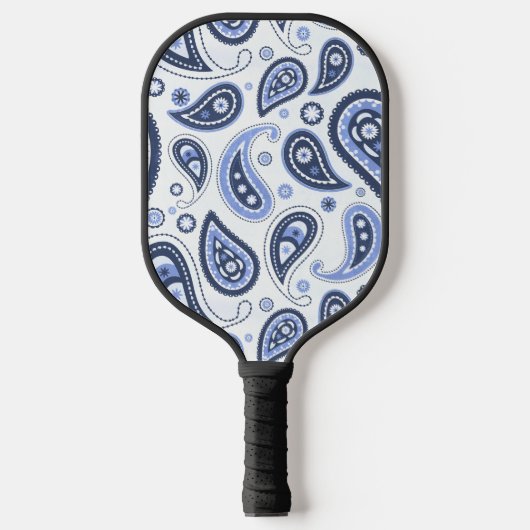 Blue Paisley Pattern Pickleball Schläger (Vorderseite)