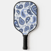 Blue Paisley Pattern Pickleball Schläger (Rückseite)