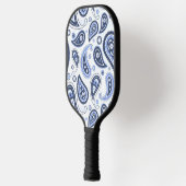 Blue Paisley Pattern Pickleball Schläger (Links)