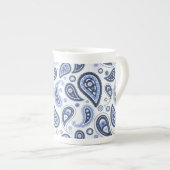 Blue Paisley Pattern Porzellantasse (Vorderseite Rechts)