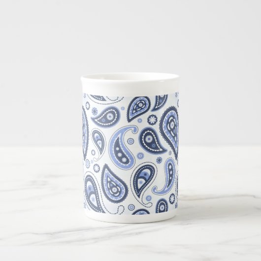 Blue Paisley Pattern Porzellantasse (Vorderseite)