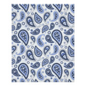 Blue Paisley Pattern Poster (Vorderseite)