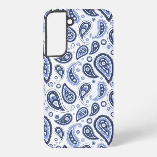 Blue Paisley Pattern Samsung Galaxy Hülle (Rückseite)