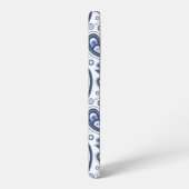 Blue Paisley Pattern Samsung Galaxy Hülle (Linke Seite)