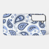 Blue Paisley Pattern Samsung Galaxy Hülle (Rückseite (Horizontal))
