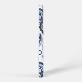 Blue Paisley Pattern Samsung Galaxy Hülle (Rechte Seite)