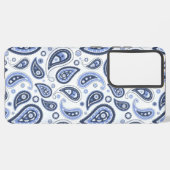 Blue Paisley Pattern Samsung Galaxy Hülle (Rückseite (Horizontal))